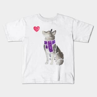 Watercolour Siberian Husky Kids T-Shirt